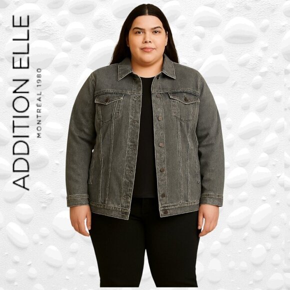 Addition Elle Jackets & Blazers - Addition Elle Jean Jacket with Sequined Scull - 2X - NWT